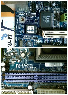 GIGABYTE GA K8VM800M AMD Socket 754 Processor Board 裕益科技自動化設備可程式編碼器